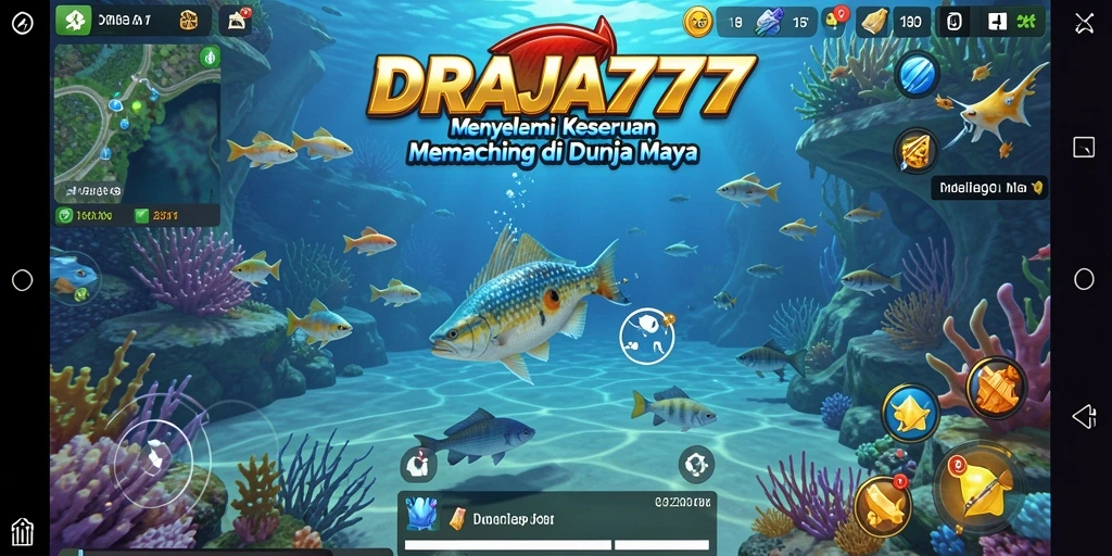 Tampilan gameplay memancing yang menakjubkan di DRAJA777.