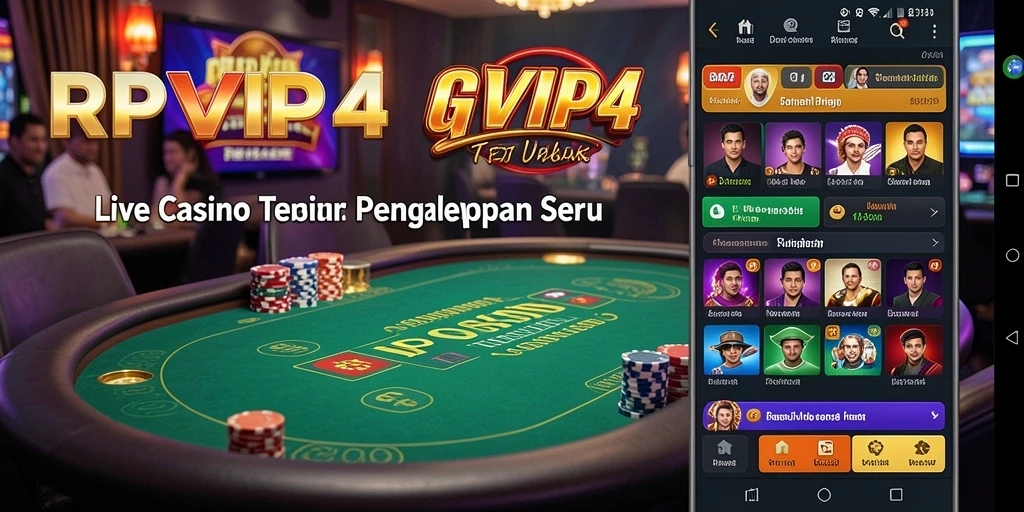 Screenshot gameplay RPVIP4 menampilkan dealer profesional dan suasana kasino yang hidup.