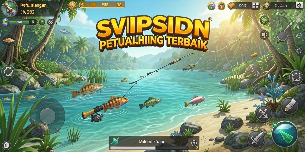 Tampilan gameplay memancing yang menakjubkan di SVIPSIDN.