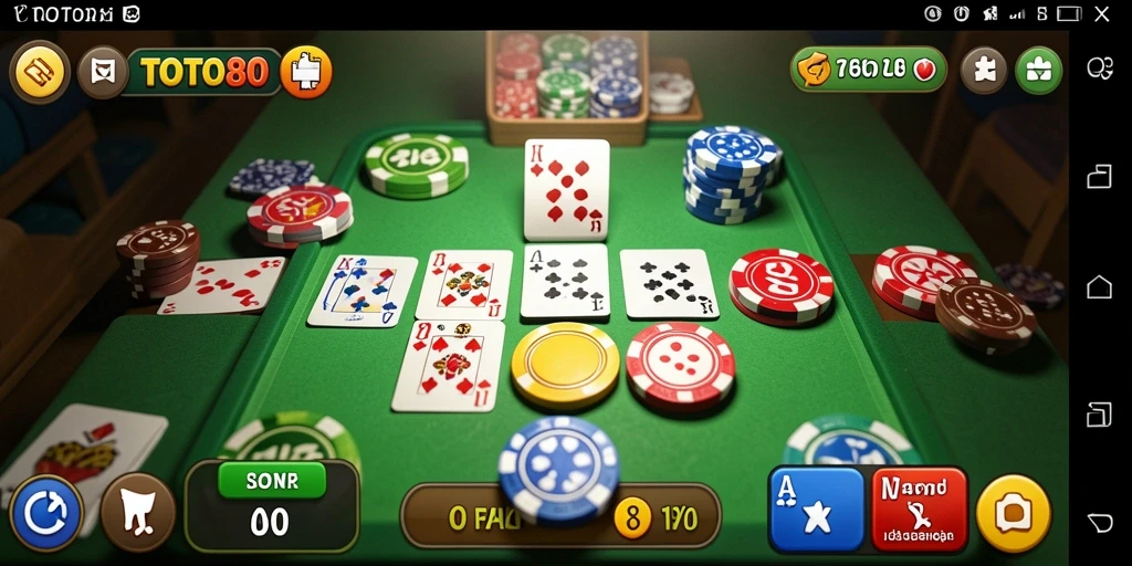 Tampilan gameplay Gaple di TOTO80 yang menarik dan interaktif.